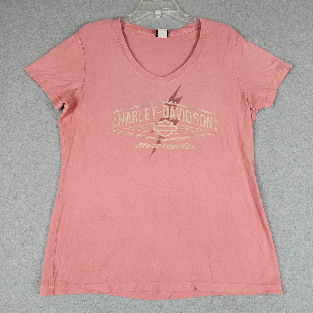 Harley-Davidson Rocky Top Pigeon Forge TN T-Shirt Womens Medium Pink Graphic Tee